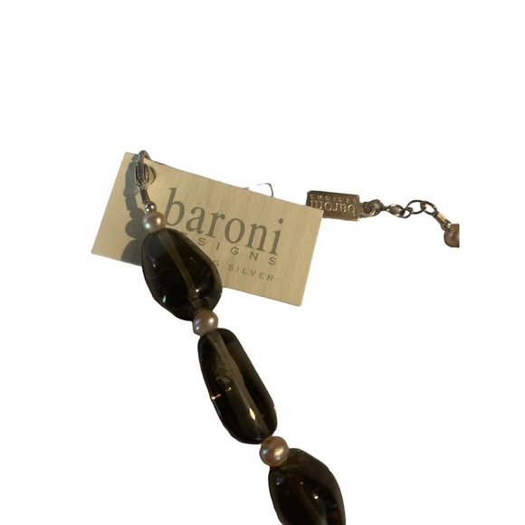 New Baroni Gray Glass Bead and Pearl Spacer 8" Bracelet - Picture 7 of 7